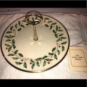 💕 Lenox China Holiday Single Server Platter